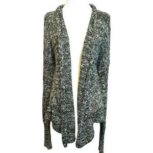 Abercrombie Green Chunky Marled Relaxed Fit Open Knit Cardigan Size XL